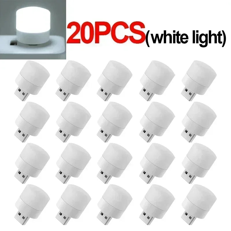 Mini USB lumière lampe à LED lumières Table chambre prise livre de nuit lecture articles de décoration blanc chaud protection des yeux en gros chambre