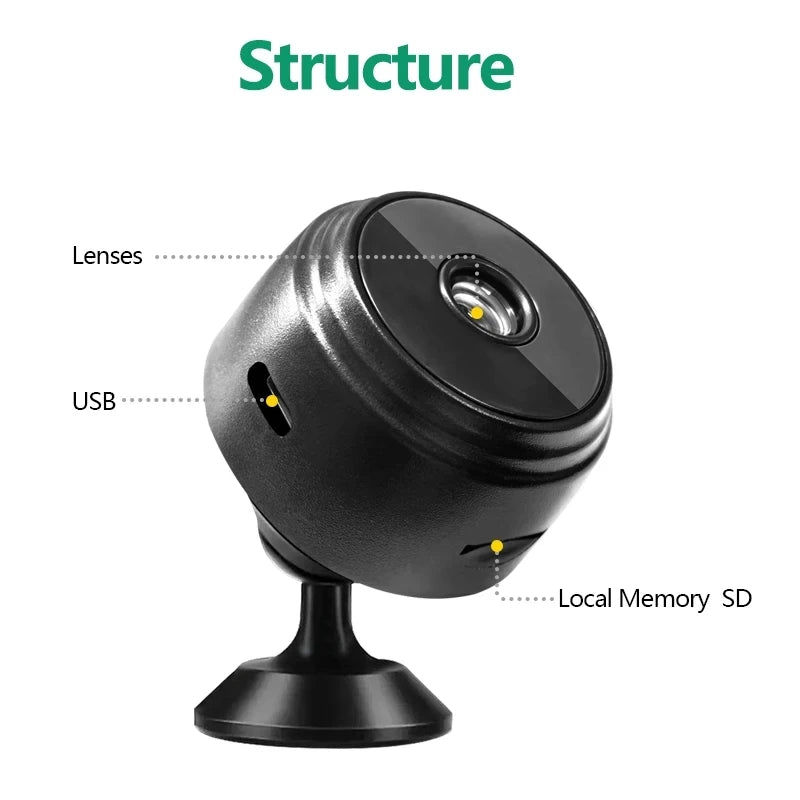 A9 Wifi Mini caméra 1080P surveillance de sécurité sans fil Vision nocturne à distance Surveillance vidéo maison intelligente Mini DV caméra HD