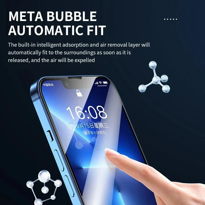 Protecteur d'écran, 3 pièces, en verre trempé pour iPhone 14 13 12 11 15 Pro Max Mini 17 XR XS MAX 7 8 Plus 16