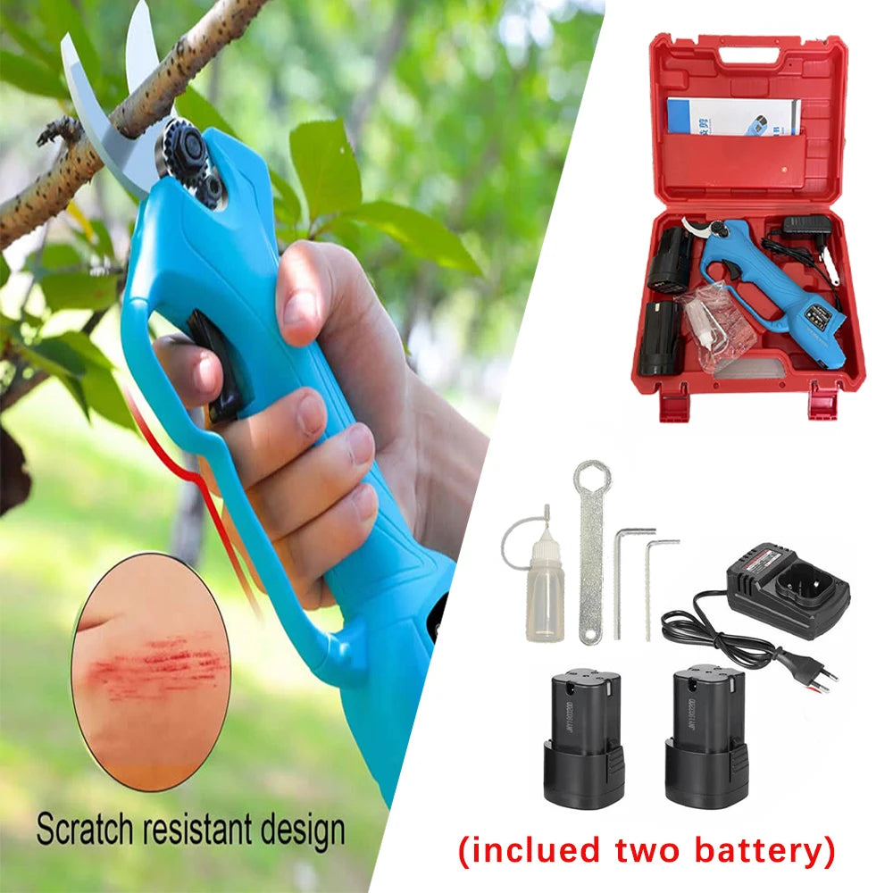 Sécateur électrique, diamètre de coupe maximal de 2,5 cm, ciseaux de jardinage efficaces, batterie rechargeable SC-8603
