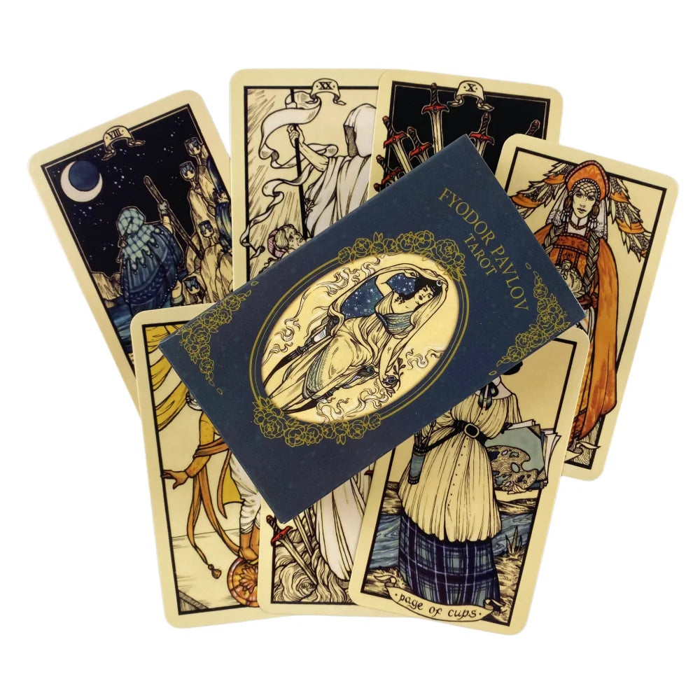 Cartes de Tarot de Fyodor Pavlov, un jeu de 78 cartes, oracle, visions anglaises, édition divinatoire, jeux de société