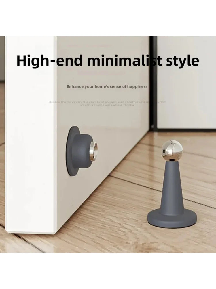 No-drill door stopper for room bedroom door fixed wall protection anti-collision household silicone strong suction floor stopper