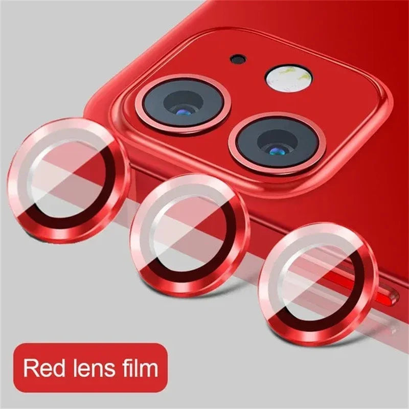 Lot de 2 à 3 protections d'objectif en métal pour iPhone 11, 12, 13, 14, 15 Pro Max, 15, 14 Plus, 13, 12 Mini et iPhone 14 Pro Max