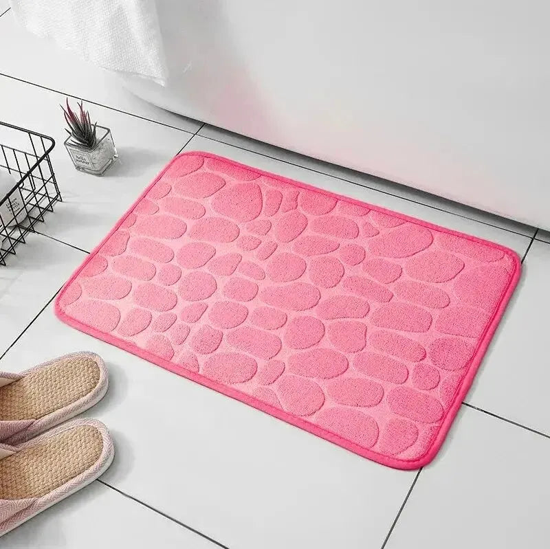 Tapis en fibre gaufrée 1 pièce, tapis antidérapant pour salle de bain et salon, tapis de sol en galets, articles ménagers