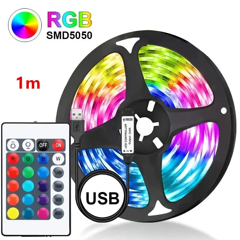 Led Strip Lights Bluetooth Control RGB LED Lights for TV USB 5V Led Tape for TV Backlight Room Party Decoration Party Wedding