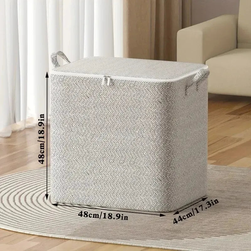 Sac de rangement domestique de grande capacité, 1 pièce, matériau Non tissé, organisateur de garde-robe, peut être utilisé pour les vêtements édredons, les jouets