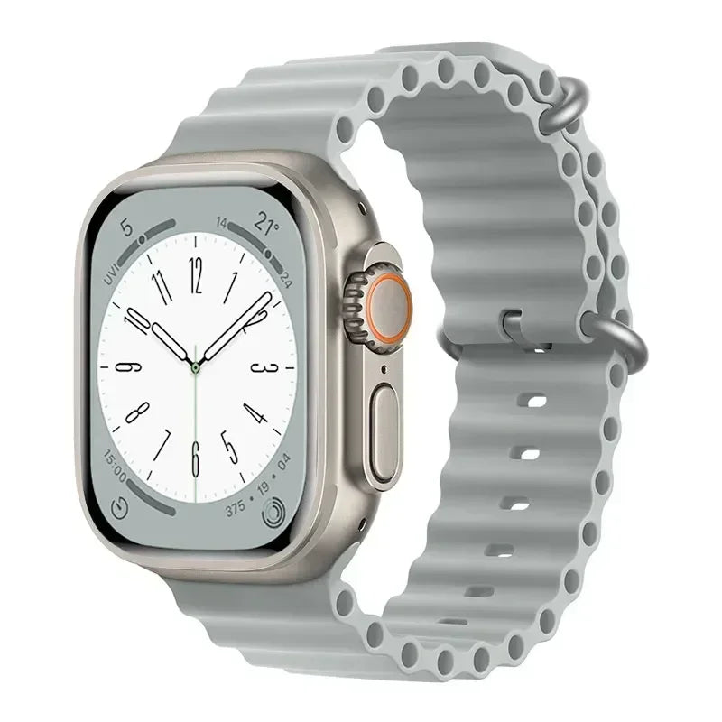 Bracelet océan en Silicone pour bracelets de montre Apple 45mm 46mm 40mm Ultra 2 49mm 44mm 41mm 38-42mm bracelet de sport série 10 9 8 7 6 5 4 SE