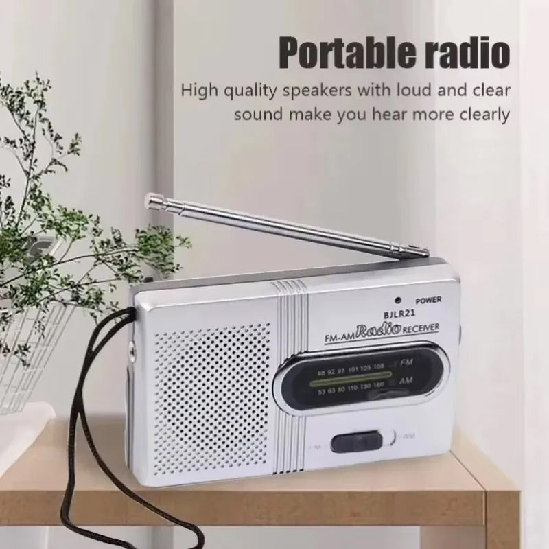 BC-R21/961/962 Mini Radio AM FM Radio Portable à piles meilleure réception la plus longue durée pour la course à pied marche à la maison Soundbox