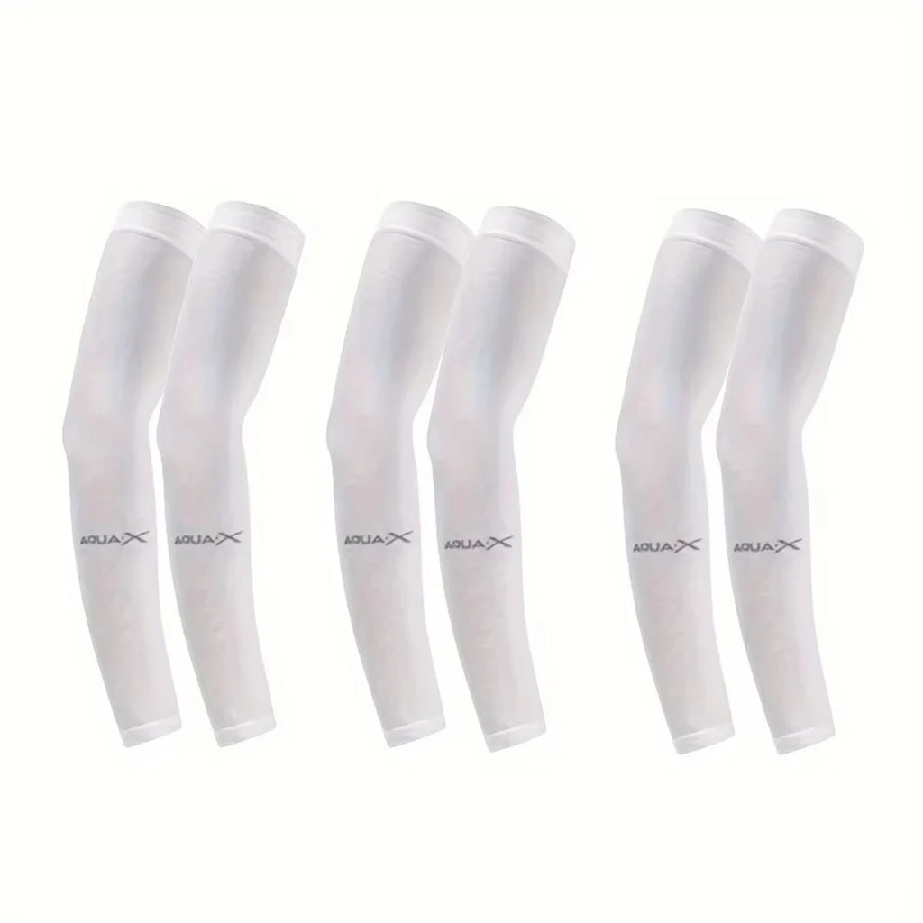 3 pièces manches de glace manches de protection solaire pour hommes manches de protection solaire d'été manches en soie glacée gants de cyclisme en plein air bras