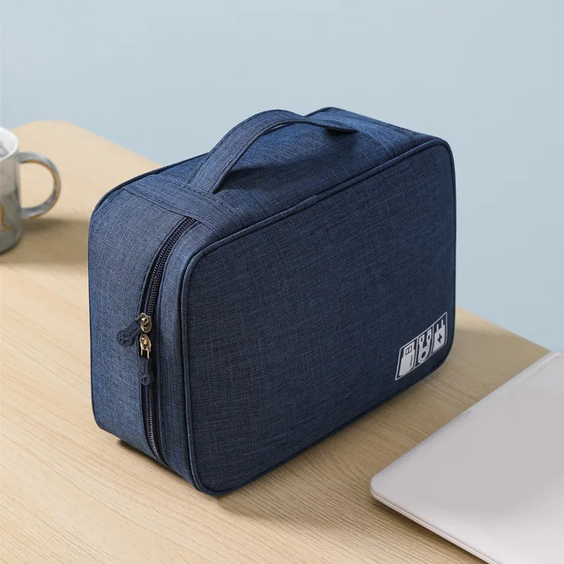 Sac de rangement numérique électronique de voyage, écouteurs multifonctionnels de grande capacité, étui de protection pour câble de données, sac anti-poussière de voyage Elec