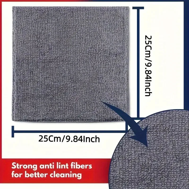 Chiffons de nettoyage en microfibre épaisse, non pelucheux, réutilisables et absorbants pour vitres de voiture.