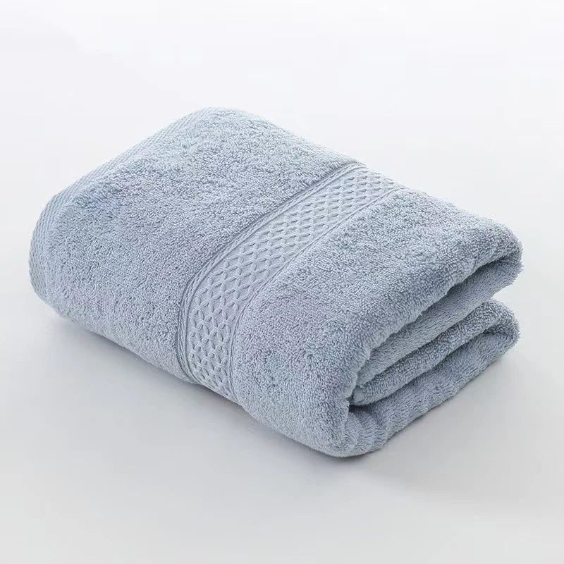 Serviette de bain, gant de toilette, serviette en coton unie, douce et absorbante, usage multiple pour salle de bain d'hôtel.