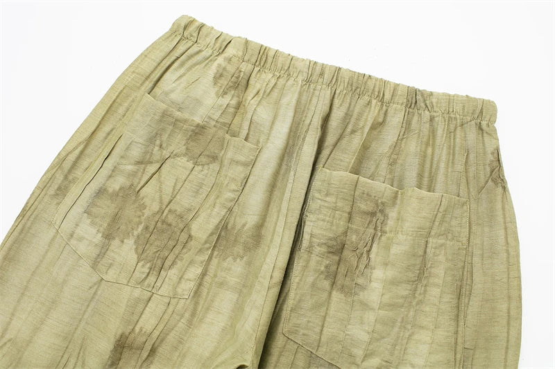 Ensemble Jacquard pour femmes, chemise ample, pantalon décontracté, Chic, imprimé, nouvelle mode printemps 2024
