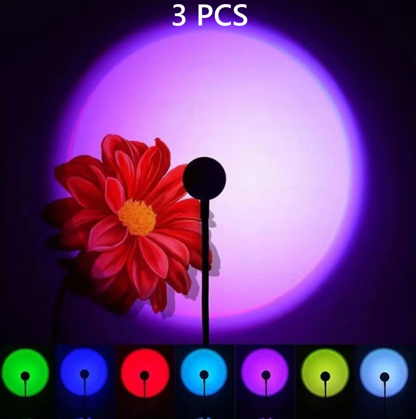 LED Sunset Lamp Nightlights USB Projector Birthday Party Decoration Mood Lights For Bedroom Living Room Wall Photography