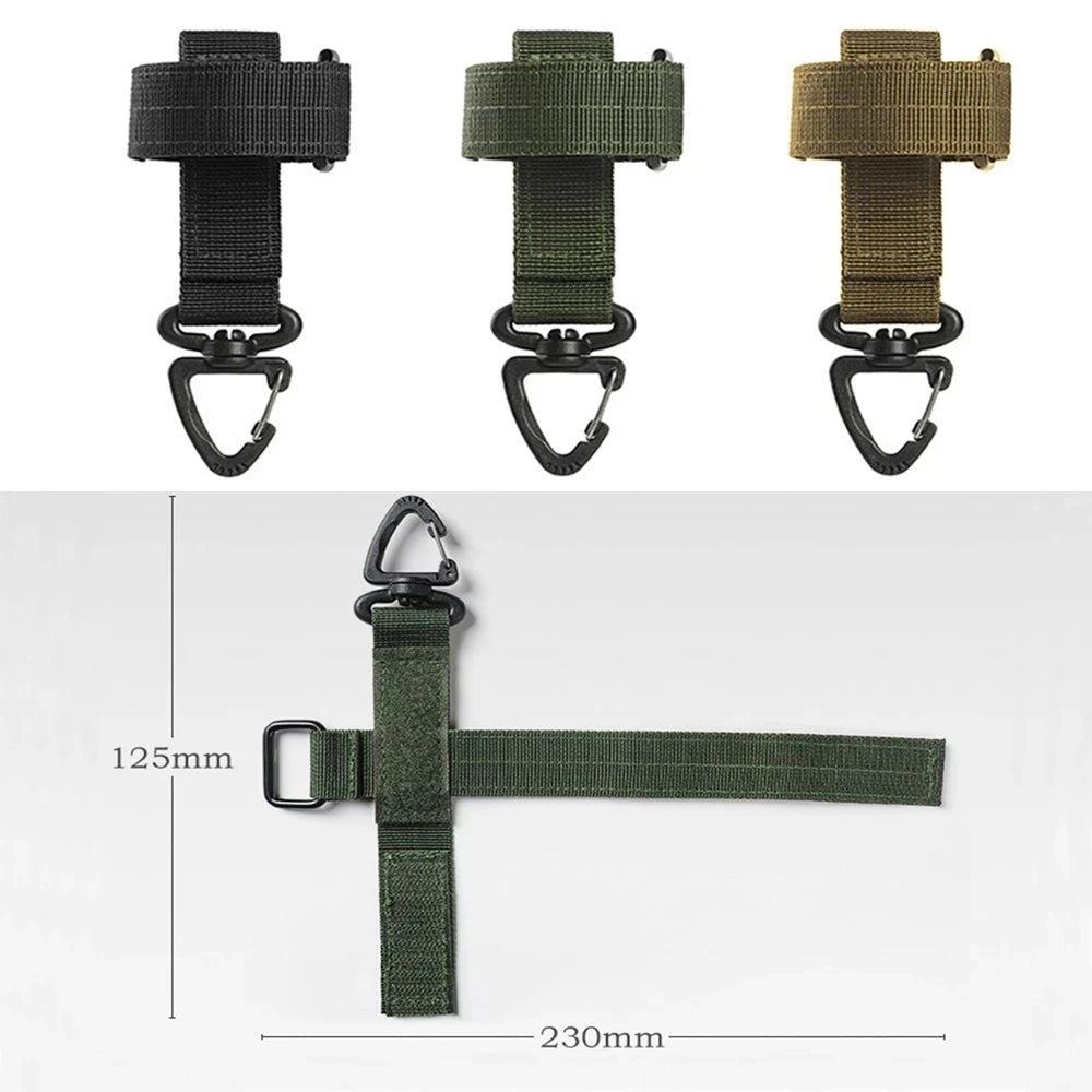 Gants en nylon multi-usages, gants de travail à crochet, clip de sécurité, corde d'escalade tactique d'extérieur, corde de camping suspendue, camping en plein air