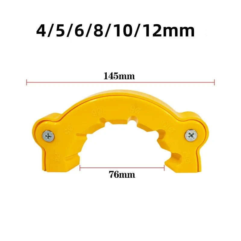 Affûteur de forets anti-dénudage pour meuleuse d'angle 2-13 mm, 20 trous avec inserts filetés métalliques, compatible avec les meuleuses 115/125, redonne vie aux vieux forets
