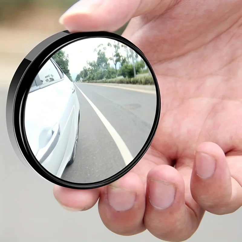2 pièces rétroviseur d'angle mort réglable à 360 degrés rétroviseur auxiliaire de voiture miroir convexe cadre rond rétroviseurs grand angle pour marche arrière de voiture