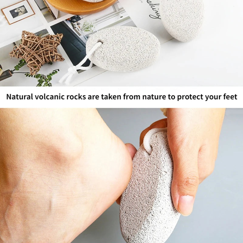 Pierre ponce naturelle (1 pièce) - Outil de pédicure pour éliminer les callosités et les peaux mortes des pieds, pour une peau lisse et douce. Soin des pieds Z