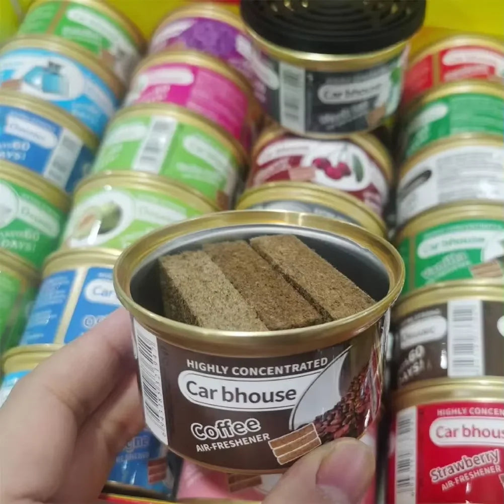 Désodorisants pour voiture, fournitures automobiles, blocs de bois en conserve, Explosion de saveur de café, fournitures déodorantes d'aromathérapie étrangère pour voiture