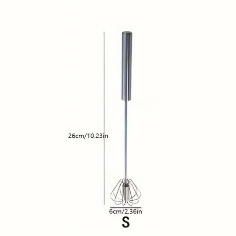 Batteur à œufs en acier inoxydable, mélangeur semi-automatique Durable pour mélanger la crème aux œufs sans effort, remuer et battre pour la cuisson en cuisine