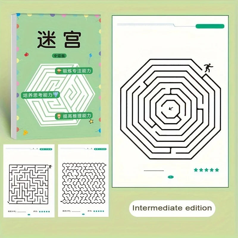 Children Maze Game Book Student Concentration Training Intellectual Development Educational Early Learning Toys Kids Gifts