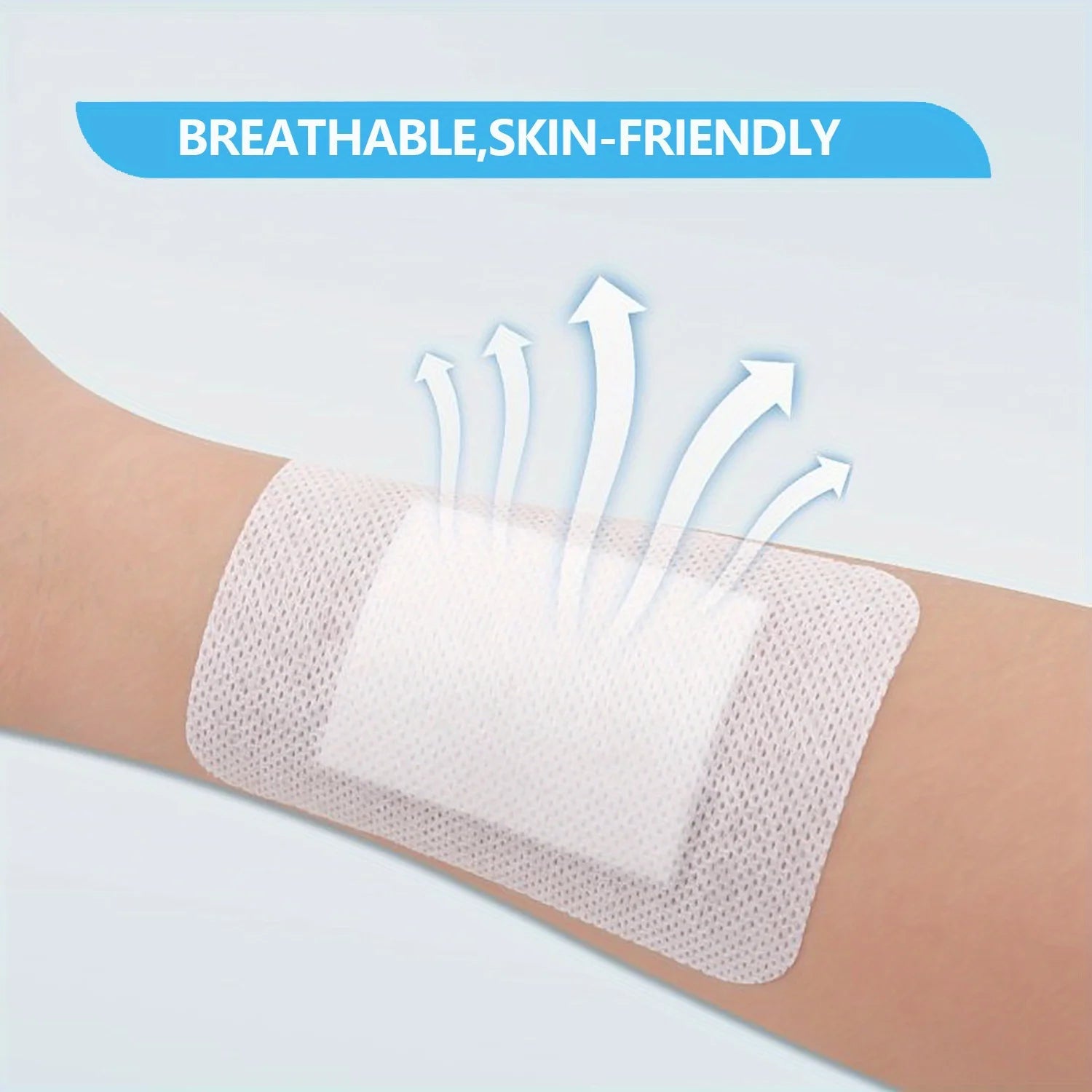 50 pansements adhésifs médicaux hypoallergéniques non tissés de grande taille (6 x 7 cm) pour plaies importantes et premiers soins