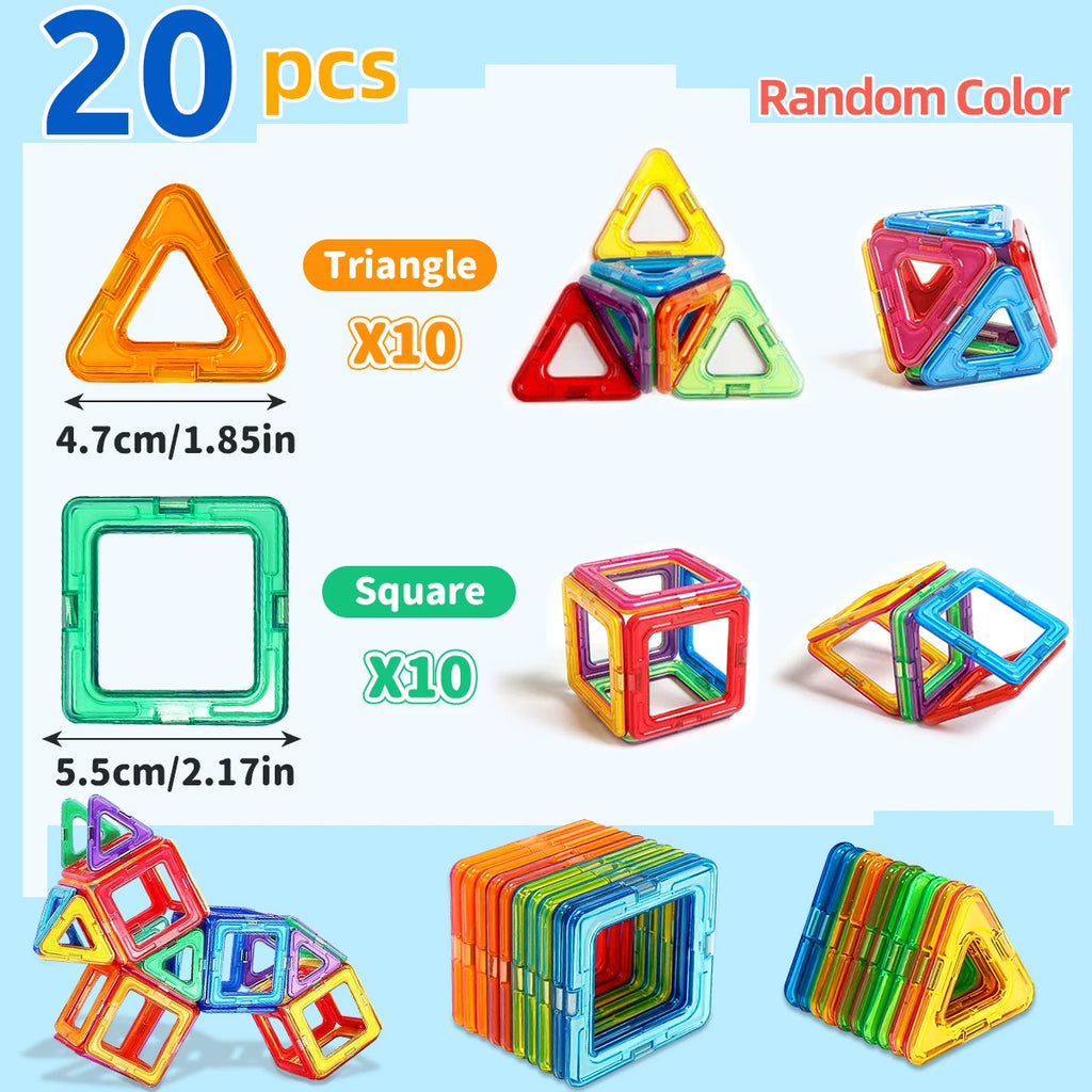 Blocs de Construction magnétiques, jouets à tige de taille moyenne, jouets de Construction, apprentissage, jouets magnétiques éducatifs