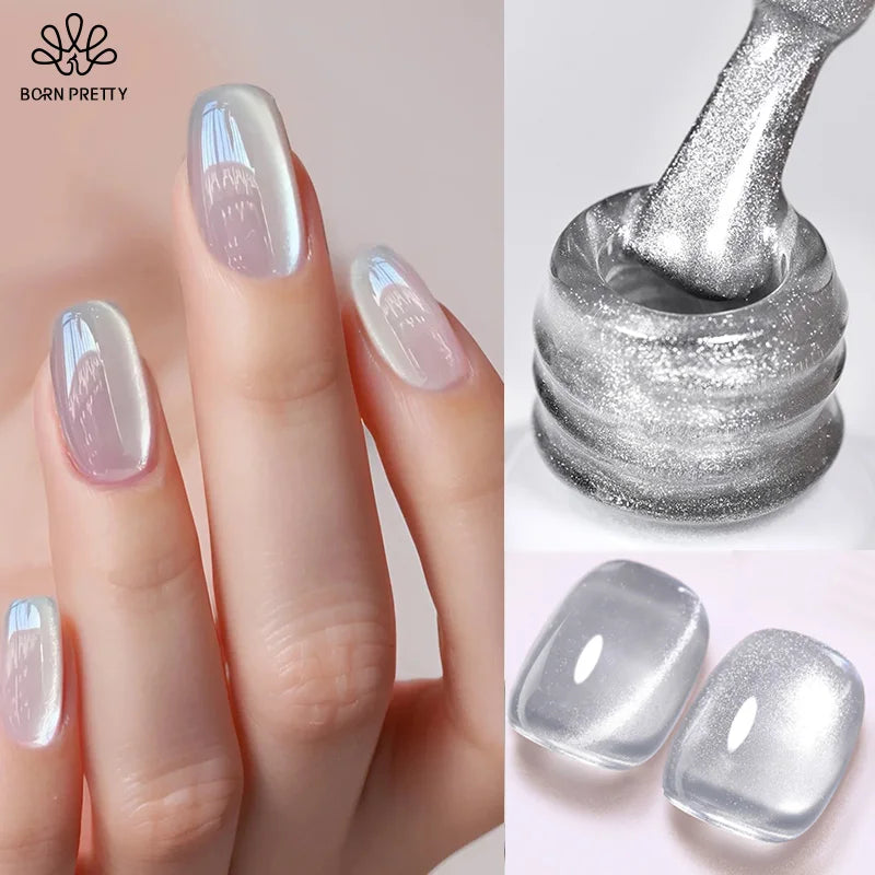 Vernis à ongles magnétique gel BORN PRETTY 10 ml Argent Clair de Couleur Chat - Accessoires pour les ongles - Vernis semi-permanent pour ongles d'automne et d'hiver