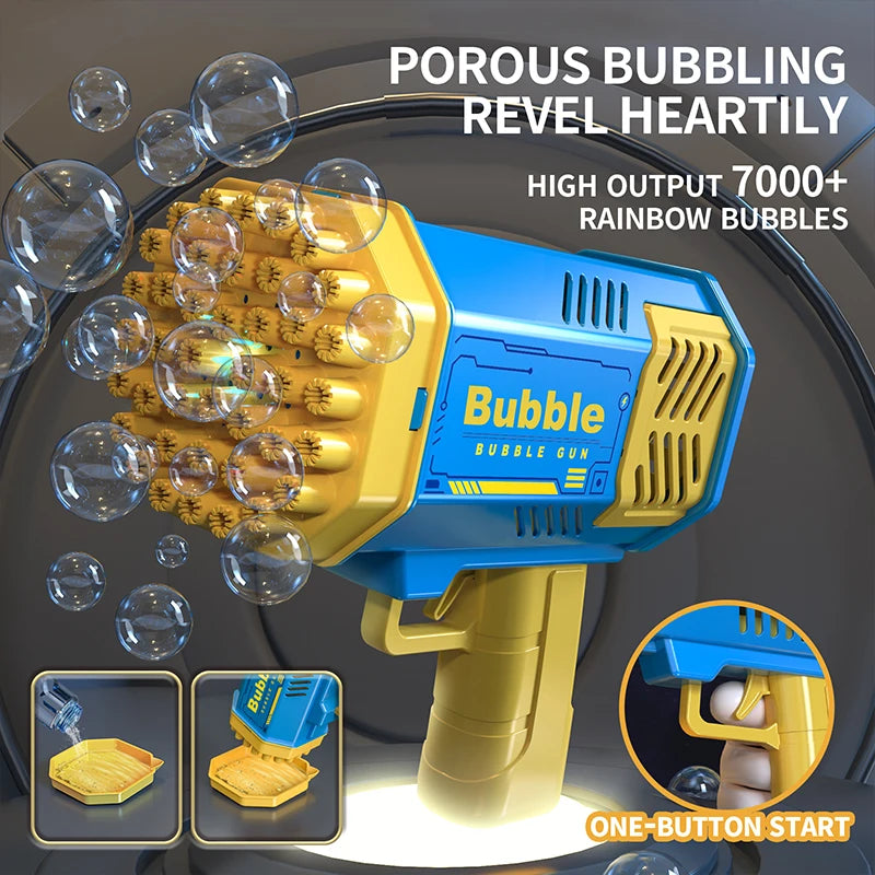 Machine à bulles 40 trous entièrement automatique avec lumière, pour l'extérieur, sans piles ni eau