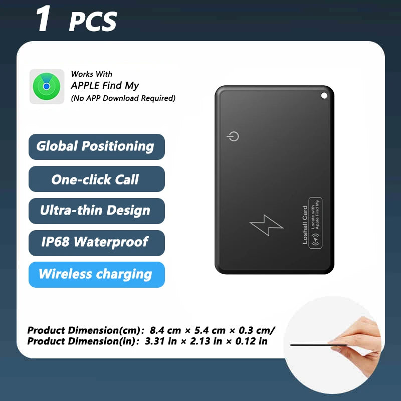 Carte de suivi de portefeuille, charge sans fil, suivi de localisation, localisateur Gps, étiquette intelligente pour Iphone, appareil Apple, trouver mon localisateur GPS Airtag