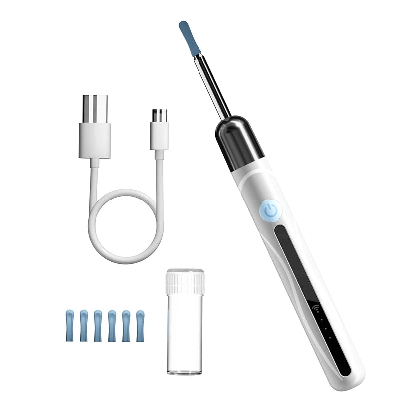 Endoscope WiFi 4.2mm 1080P, caméra de sélection d'oreille avec Base de cuillère d'oreille pour iOS/Android, Otoscope de nettoyage d'oreille avec outil d'élimination du cérumen