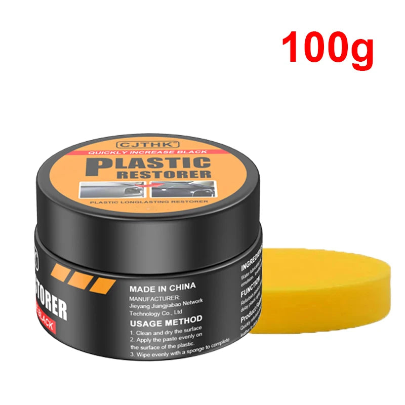 Agent de revêtement de cire pour le renouvellement du cuir et des panneaux, restauration du plastique de voiture, noir brillant, revêtement de polissage et de réparation automobile