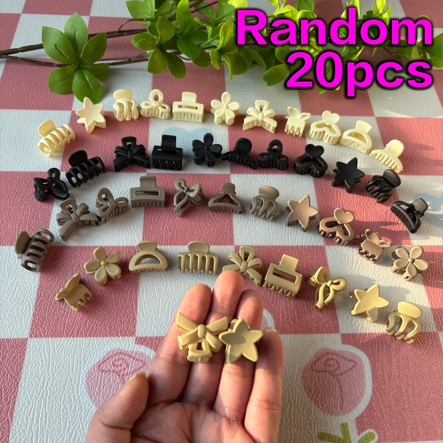 Paquet mixte de petits clips beiges, accessoires mignons pour filles, parfaits pour un usage quotidien, des Occasions spéciales ou des cadeaux de voyage, 5/10/20/30 pièces