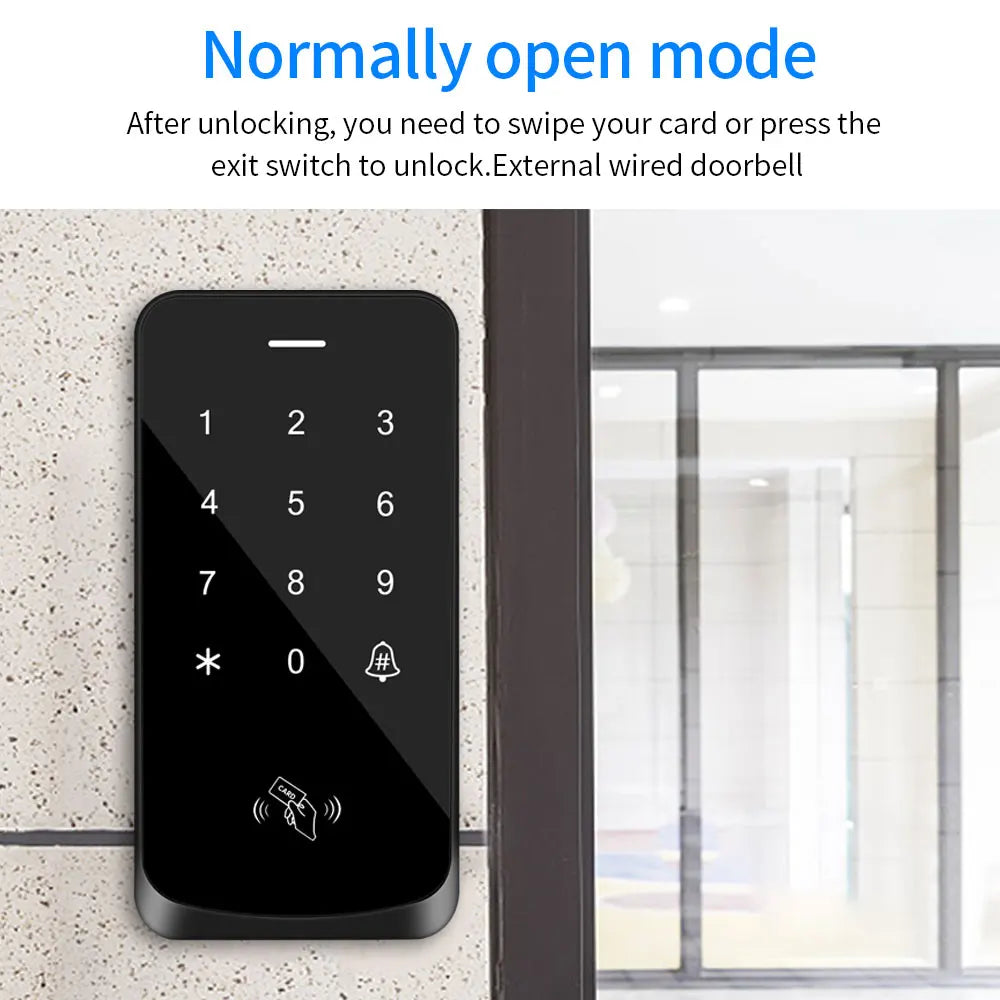 Clavier de contrôle d'accès tactile rétro-éclairé, étanche IP68, RFID 125KHz EM, clavier d'accès extérieur, ouvre-porte, lecteur Wiegand