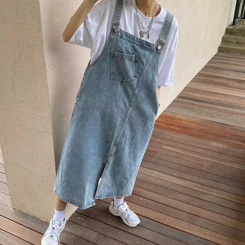 Printemps été Denim robe globale femmes sans manches robes en jean mode femme solide Slip décontracté ample Spaghetti sangle robes
