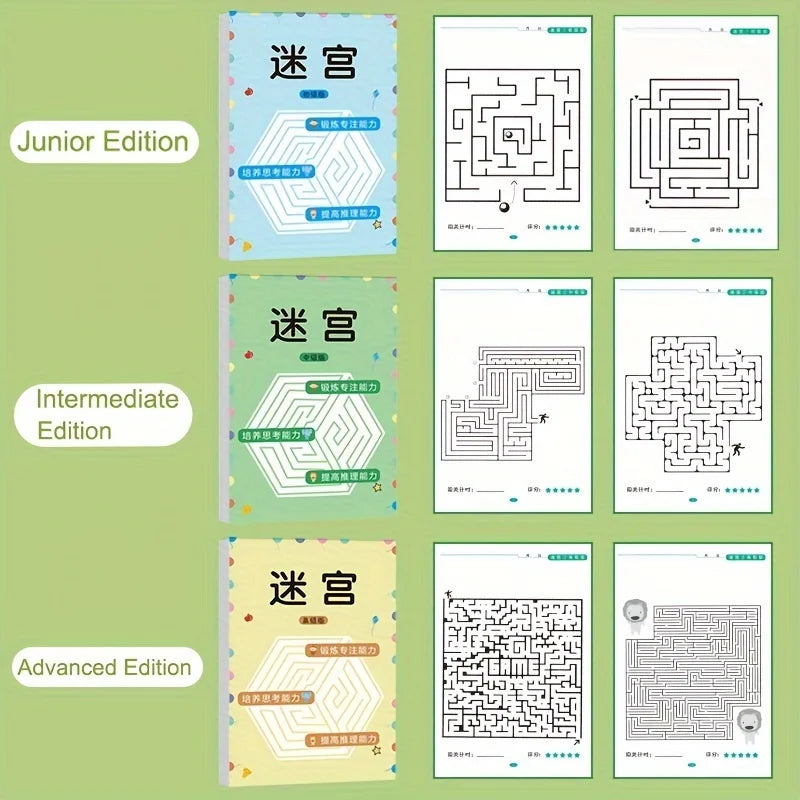 Children Maze Game Book Student Concentration Training Intellectual Development Educational Early Learning Toys Kids Gifts