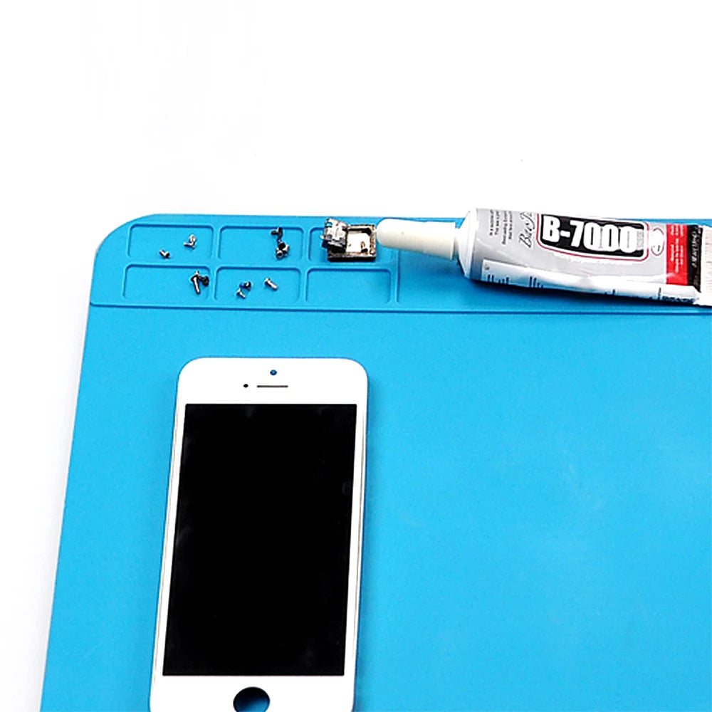 Ansiki 300x200mm Tampon de travail de soudage de réparation Tampon en silicone résistant aux hautes températures ESD antistatique étanche pour kit d'outils de réparation