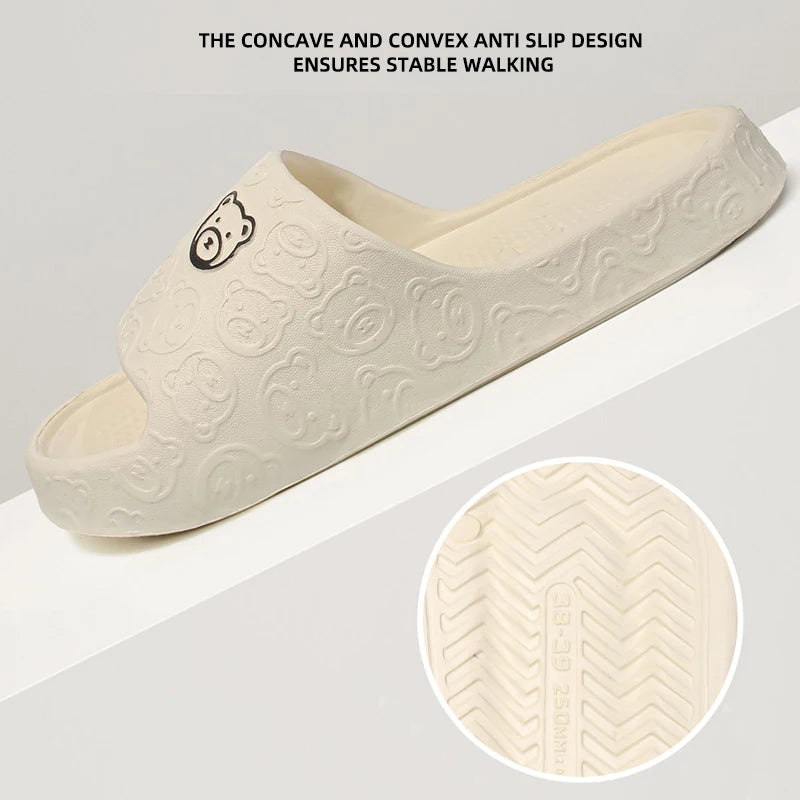 Summer Home Use EVA Slippers for Women Cute Cartoon Design Indoor Comfortable Slip-On Shoes