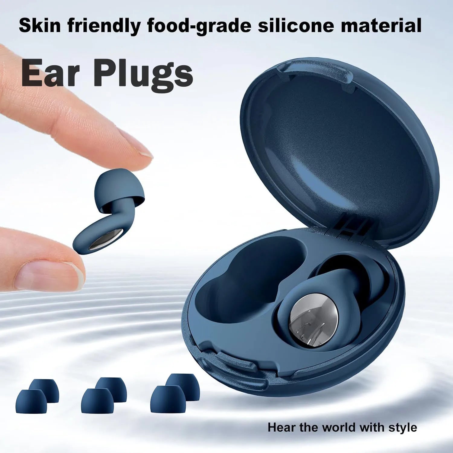 Bouchons d'oreille en silicone Eayburst pour la protection auditive anti-bruit du sommeil, bouchons d'oreille réutilisables pour les concerts de sommeil, les études de travail