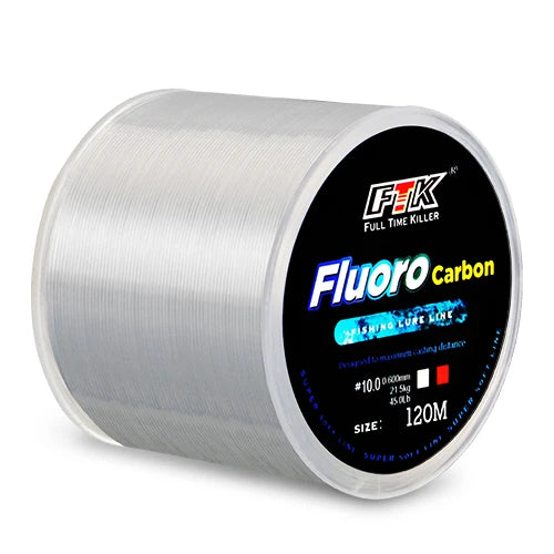 120M Fish Line 0.2mm-0.6mm 7.15LB-45LB Fluorocarbon Coating Treatment Process Carbon Surface Nylon Molecules Fresh Water