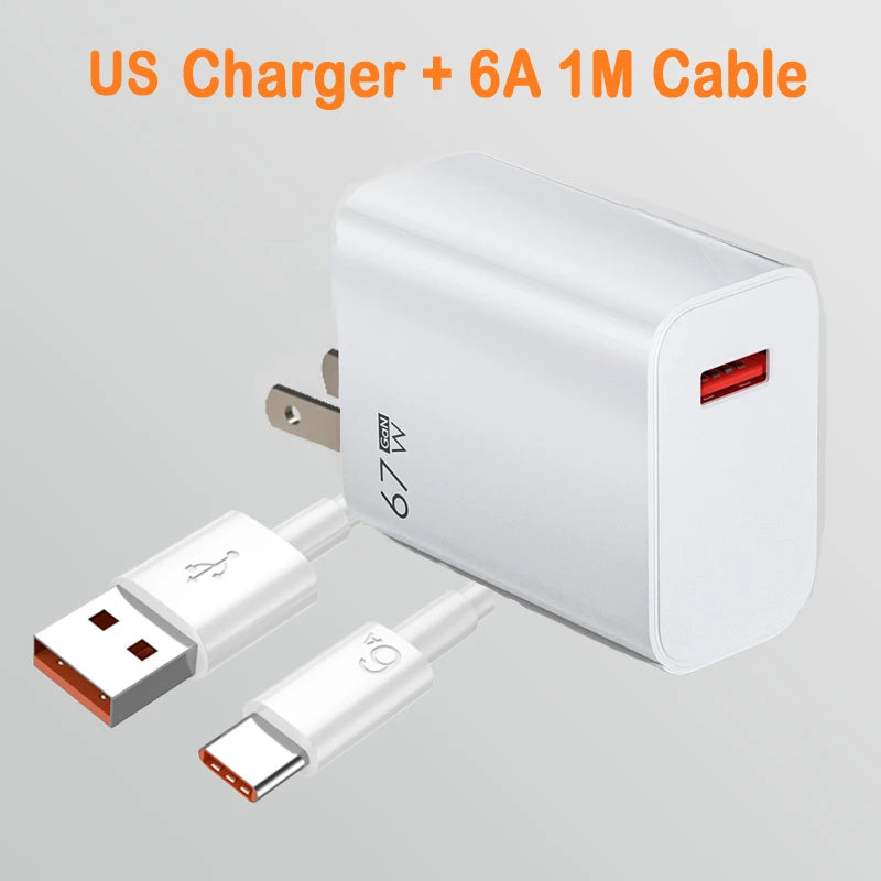 GaN – chargeur USB rapide 3.0, câble de Charge pour Xiaomi 14 13 12 11 10 Ultra Redmi Note 12T 13 Pro Turbo 6A