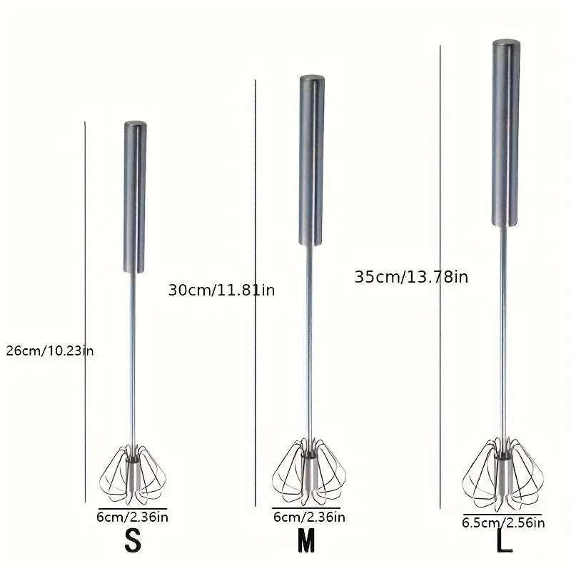 Batteur à œufs en acier inoxydable, mélangeur semi-automatique Durable pour mélanger la crème aux œufs sans effort, remuer et battre pour la cuisson en cuisine