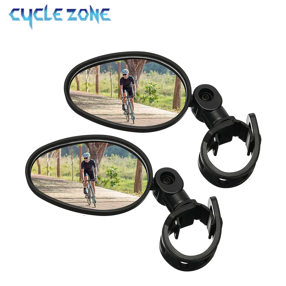 2 rétroviseurs de vélo, réglables et rotatifs à 360°, universels, pour guidon de vélo de route ou VTT