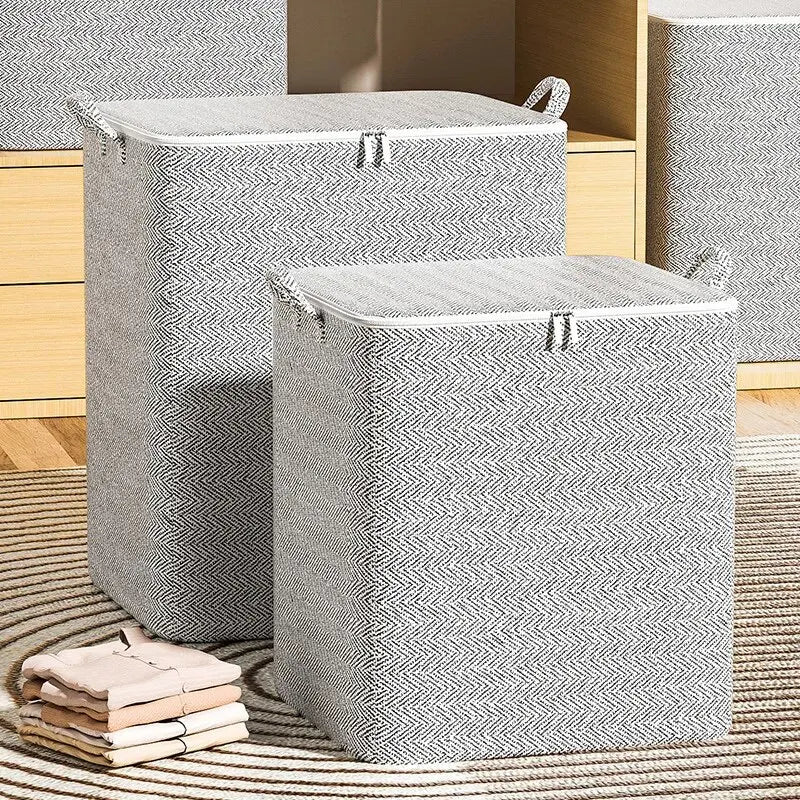 Sac de rangement domestique de grande capacité, 1 pièce, matériau Non tissé, organisateur de garde-robe, peut être utilisé pour les vêtements édredons, les jouets