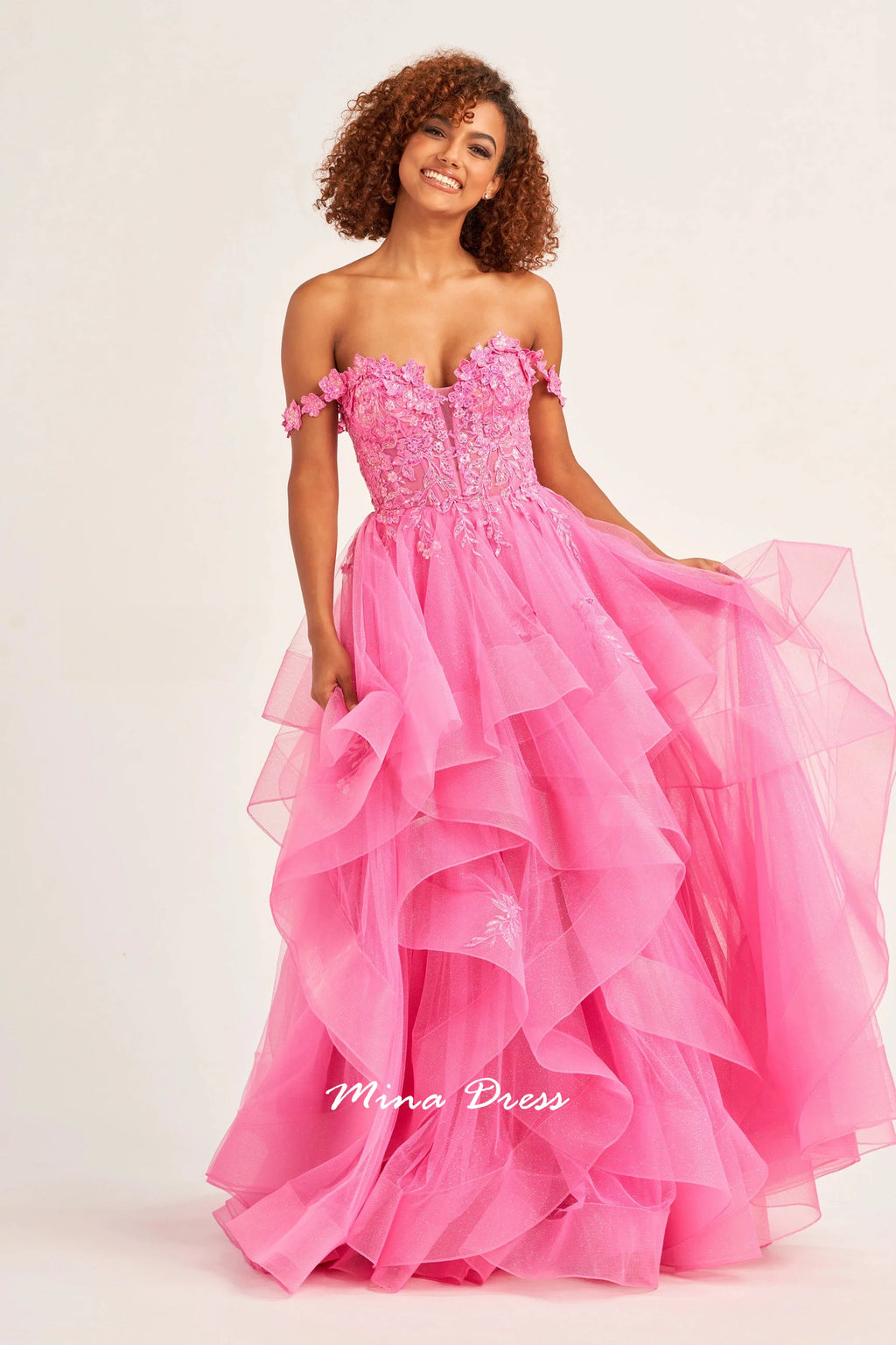 Robe de soirée Mina à bretelles amovibles, robe de fête élégante et luxueuse pour femme, dos nu sans manches, ornée d'appliqués de dentelle, style bal de promo