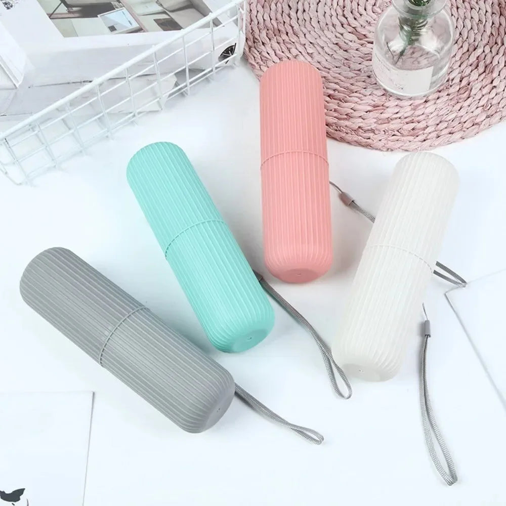 Porte-brosse à dents Portable avec rangement de dentifrice, organisateur de tasses de salle de bain de voyage pour articles de toilette en déplacement