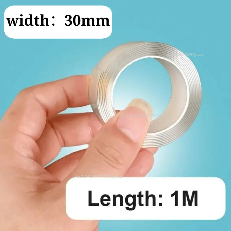 SEAMETAL – ruban adhésif Double face Super résistant, lavable, réutilisable, Transparent, sans Trace, autocollant pour voiture, maison, bureau