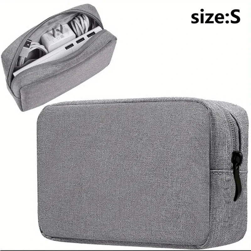 Sacoche de rangement pour câbles et cordons, sac de voyage pour petits appareils électroniques, sac de rangement pour cartes SD et batteries externes