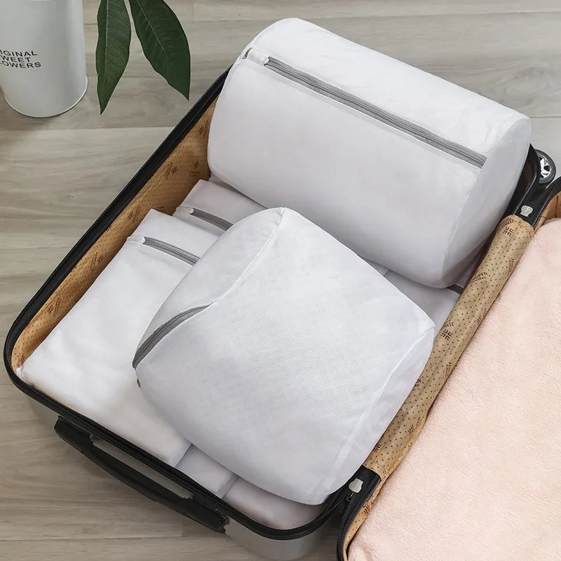 Sac de lavage de chaussures polyvalent-sac à linge en maille durable pour baskets, chaussures de course, chaussettes et soutien-gorge avec fermeture à glissière, sac à linge