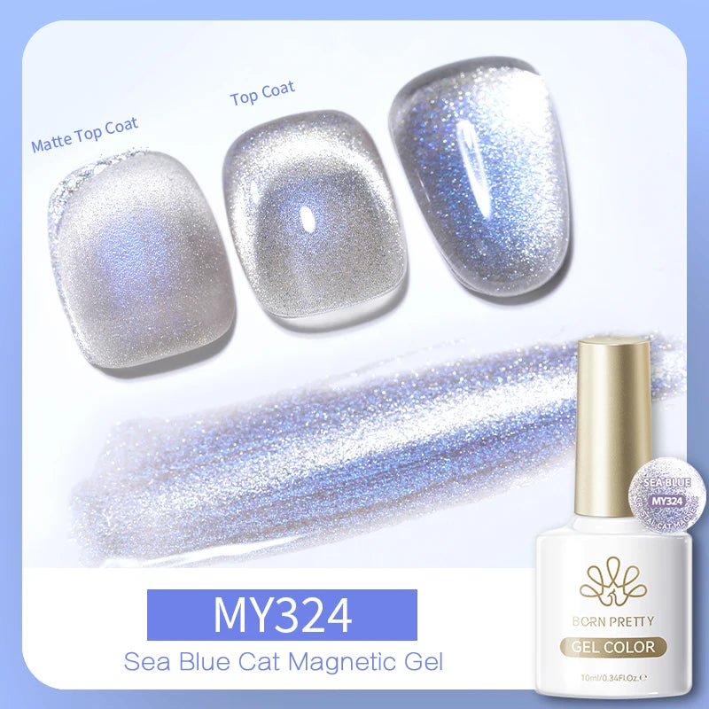 Vernis à ongles magnétique gel BORN PRETTY 10 ml Argent Clair de Couleur Chat - Accessoires pour les ongles - Vernis semi-permanent pour ongles d'automne et d'hiver